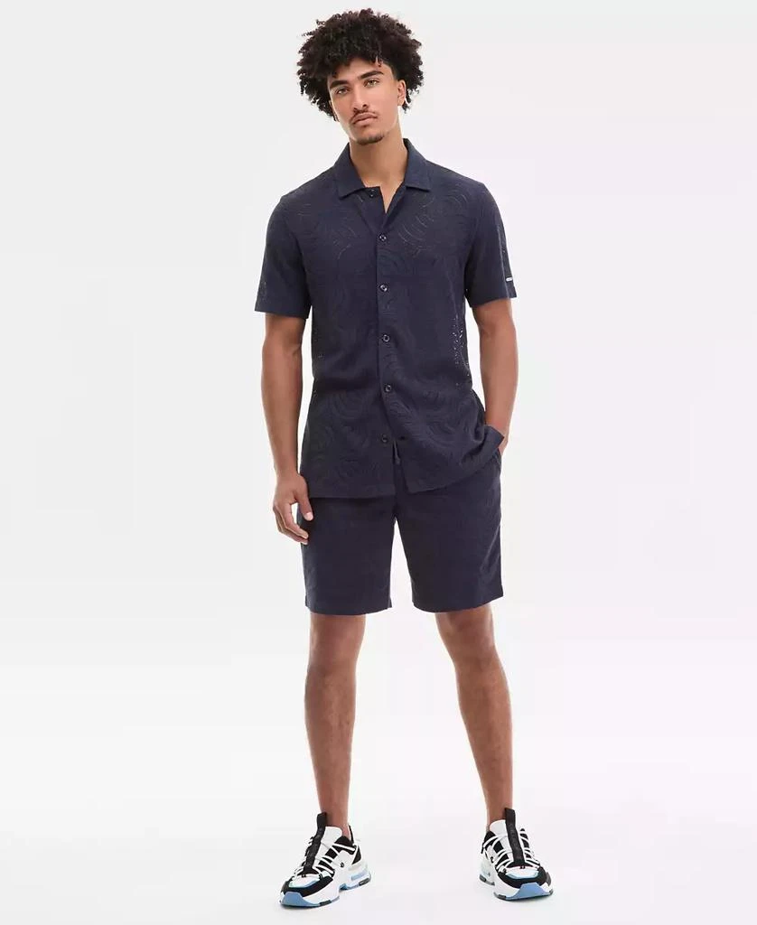 Karl Lagerfeld Paris Men's Open-Weave Jacquard Shirt 2