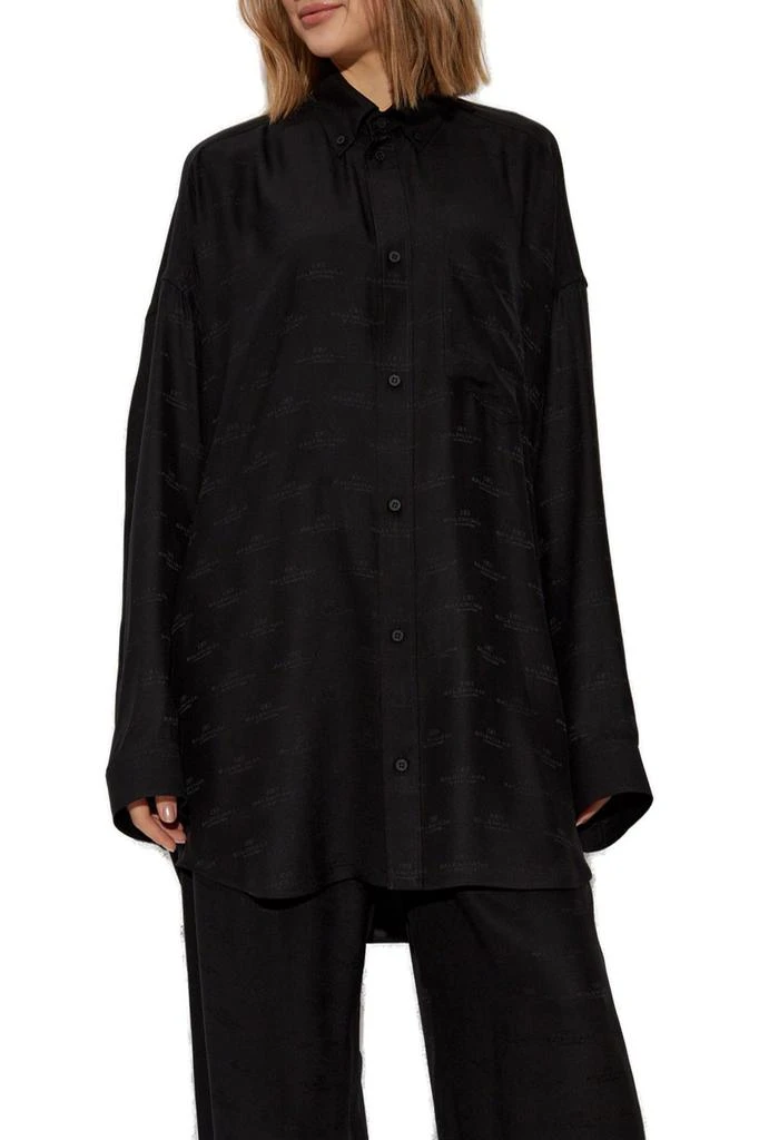 Balenciaga Balenciaga Allover Logo Oversized Shirt 2