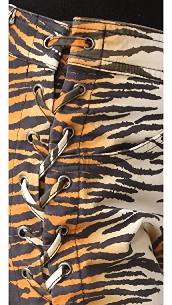 A.L.C. A.L.C. - Animal Print Lace Up Detail Skinny Pants 4