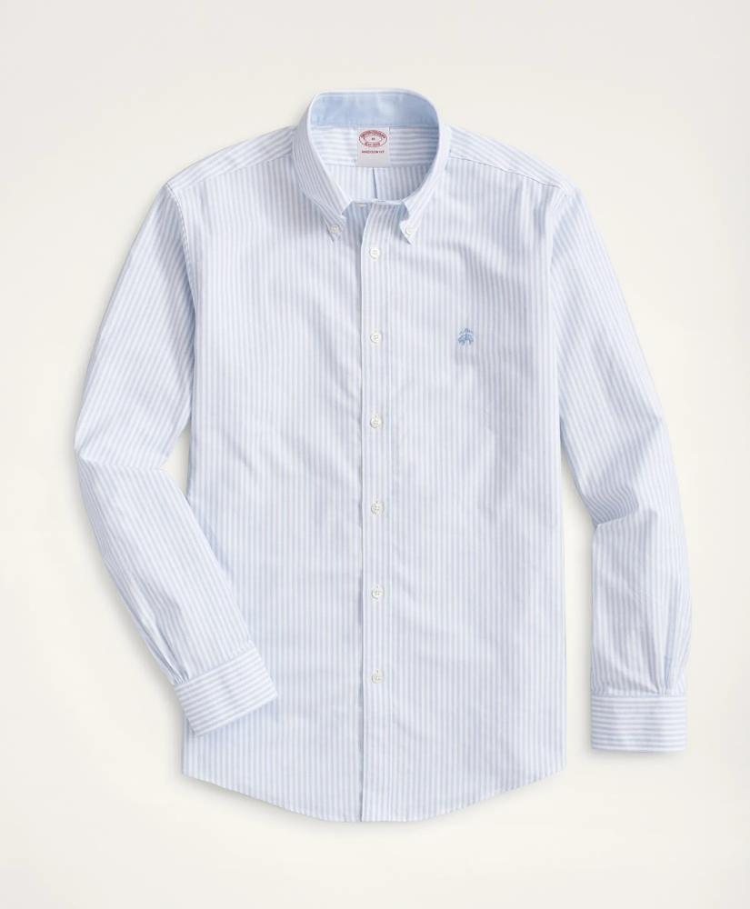 Brooks Brothers Stretch Madison Relaxed-Fit Sport Shirt, Non-Iron Bengal Stripe Oxford