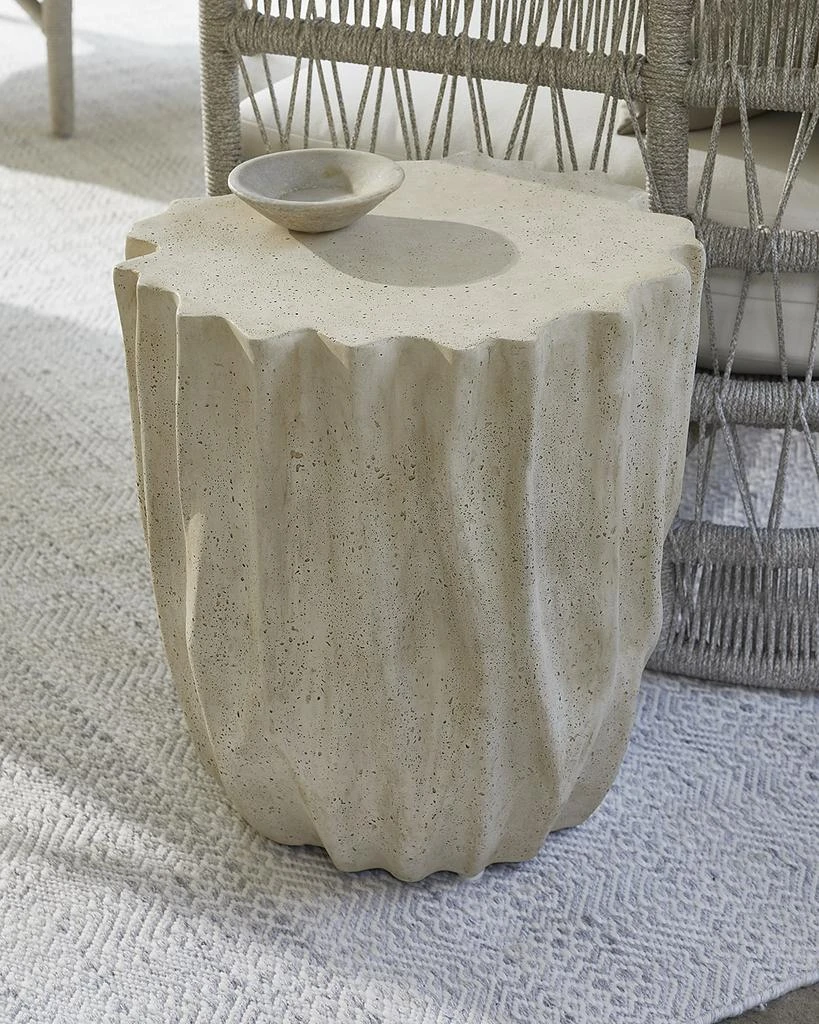 Neiman Marcus Ruffle Outdoor Garden Seat 1