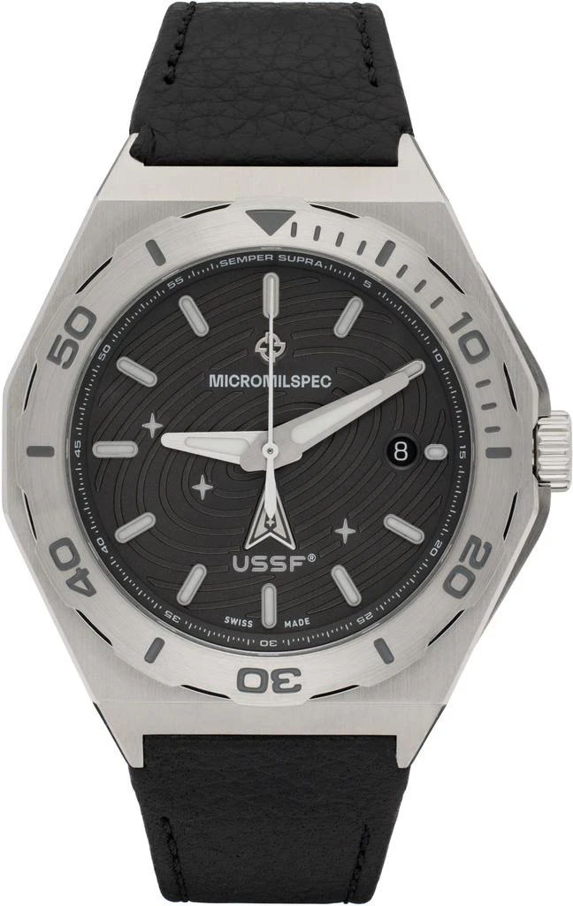 MICROMILSPEC Silver & Black USSF Edition Space Force Watch 1