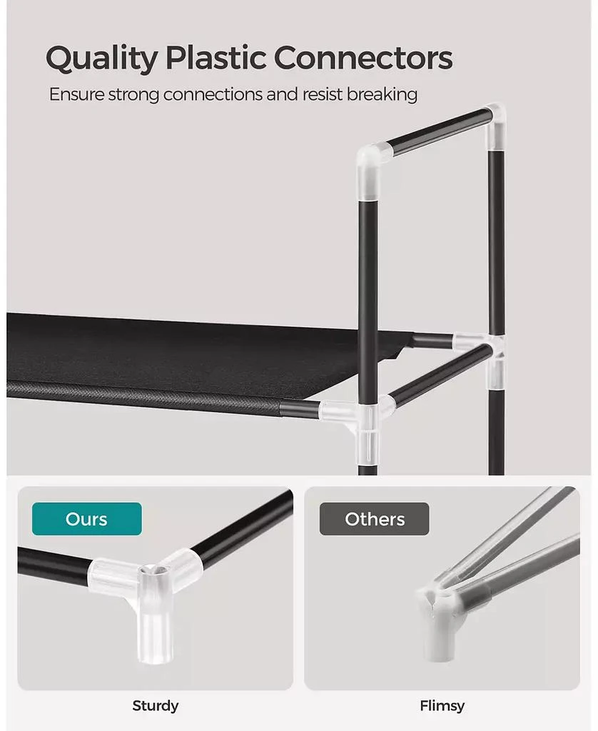 SONGMICS HOME Modern 3 Tiered Shoe Rack 5