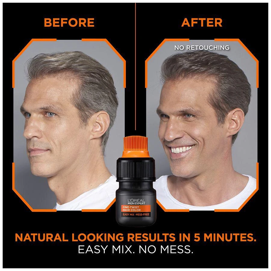 L'Oreal Paris Men's Expert Easy Apply One-Twist Permanent Men's Hair Color, Gray Coverage 7