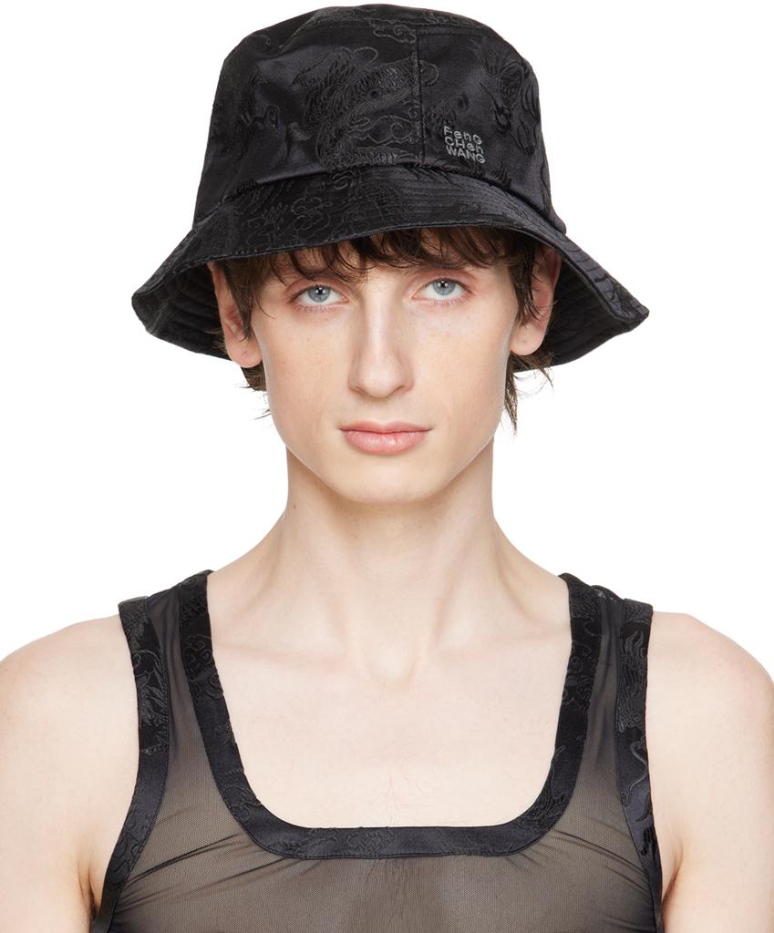 【DIME】 Quilted Outline Bucket Hat Black Dime Black Quilted Outline Bucket Hat - Hats - BeyondStyle