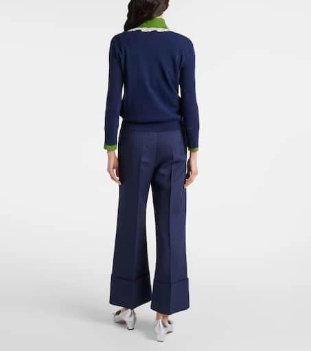 Valentino Lace-trimmed virgin wool cardigan 3