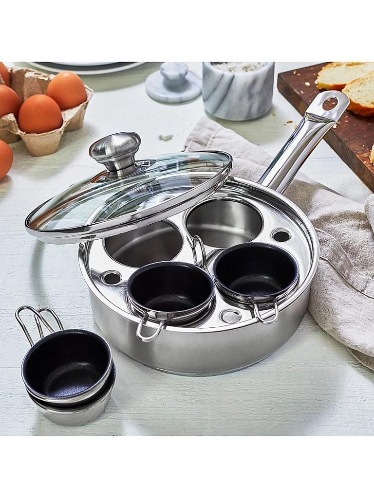 Demeyere Resto 4 Cup Stainless Steel Egg Poacher Set 6