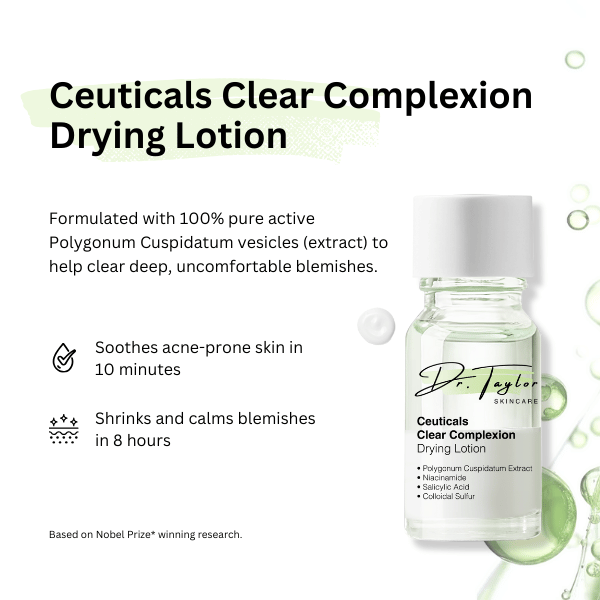 Dr. Taylor  Ceuticals Clear Redness Complexion  Plant Skincare Drying Lotion 10ml+with free Q-tip gift,Skin Repair, soothing blemishes