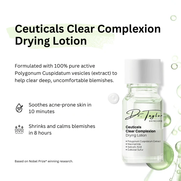 Dr.Taylor  Ceuticals Clear Redness Complexion  Plant Skincare Drying Lotion 10ml+with free Q-tip gift,Skin Repair, soothing blemishes 2