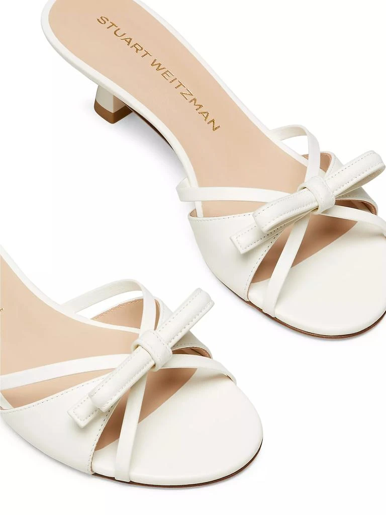 Stuart Weitzman Felicity 50MM Bow-Detailed Leather Sandals 4