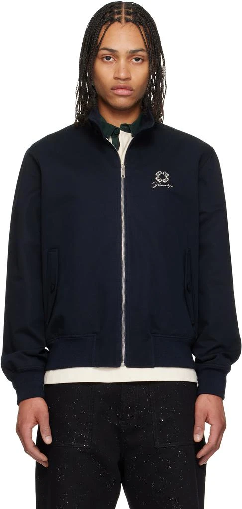 Givenchy Navy Monogram 72 Crystals Harrington Jacket 1