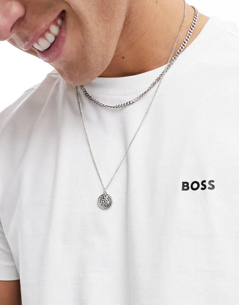 Hugo Boss BOSS Green tee t-shirt In white 3