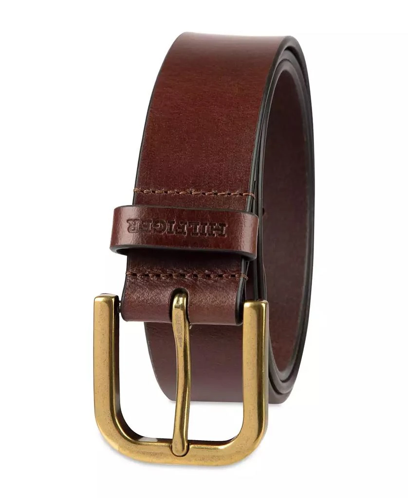 Tommy Hilfiger Men's Genuine Leather Raw Edge Casual Jean Belt 6