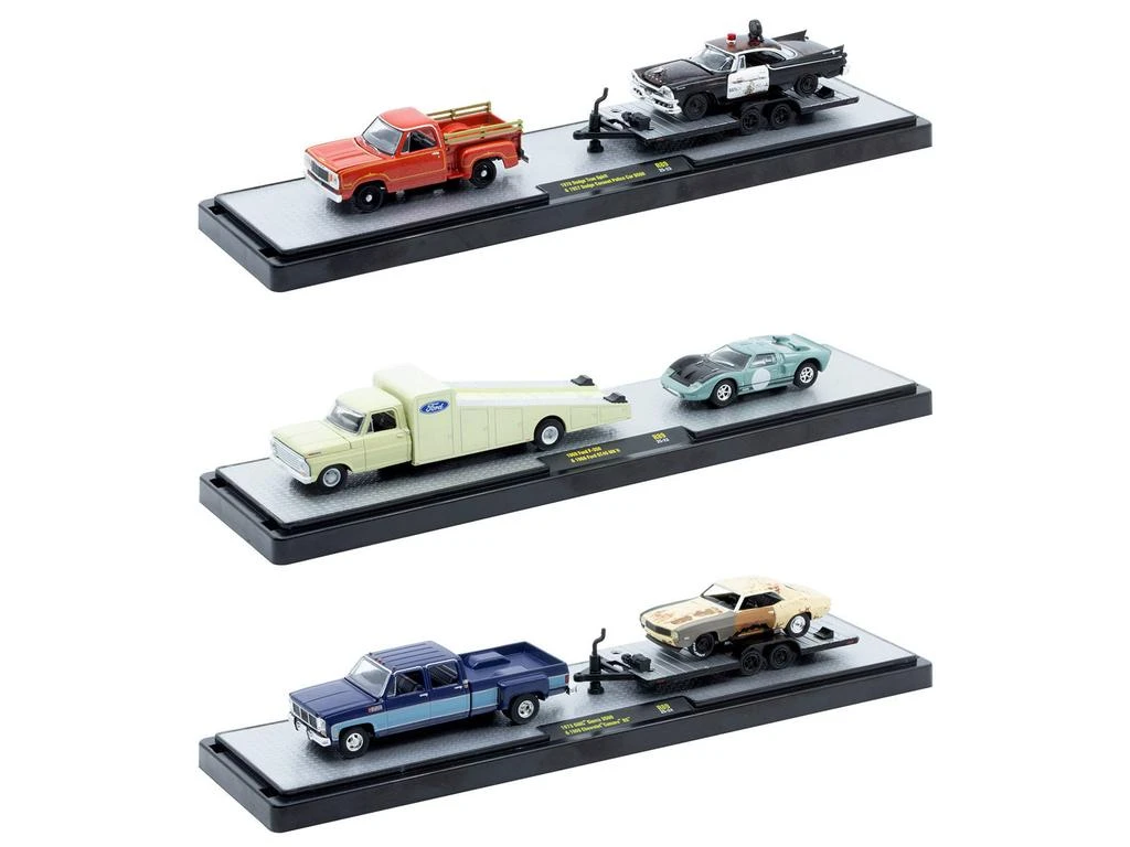 M2 Auto Haulers Set of 3 Trucks Release 89 Limited Edition to 8000 pieces Worldwide 1/64 Diecast Models by  Machines 2