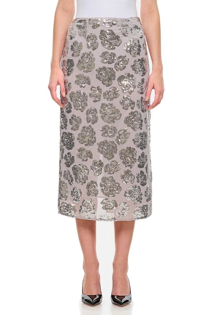 ROTATE Birger Christensen ROTATE Sequin Chiffon Skirt 1