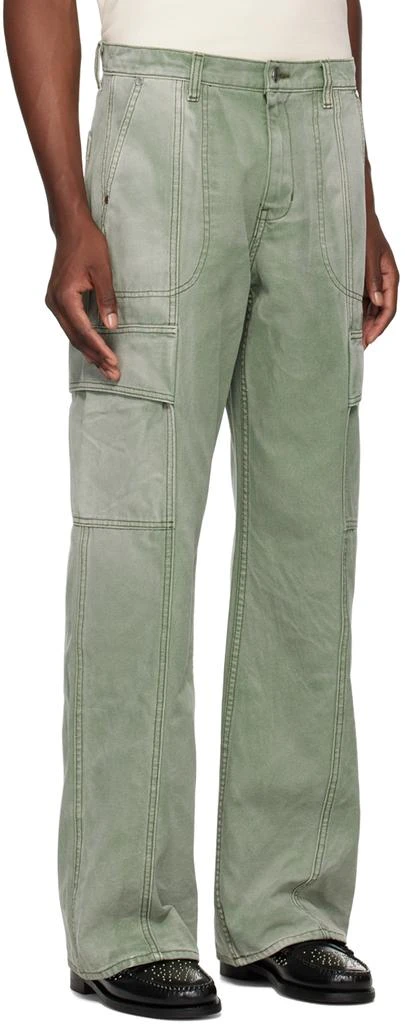 Rhude Green Faded Cargo Pants 2