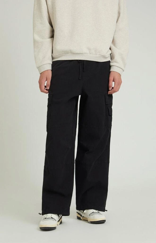 PacSun Stretch Black Extreme Baggy Cargo Pants 1