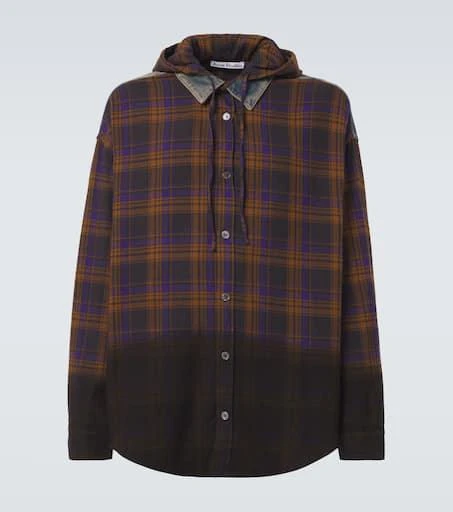Acne Studios Paneled checked cotton flannel shirt 1