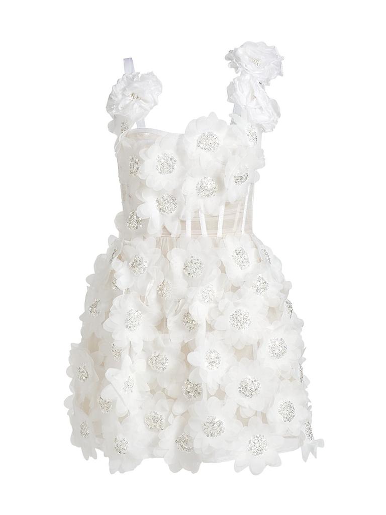 BRONX AND BANCO Rosalie Floral Applique Minidress