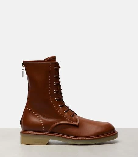Max Mara Urbancombat leather combat boots 4
