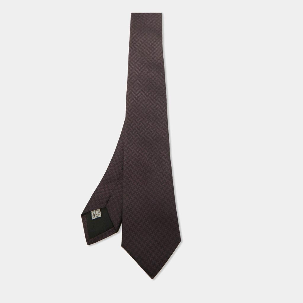 Dior Dior Purple/Black Patterned Silk Skinny Tie