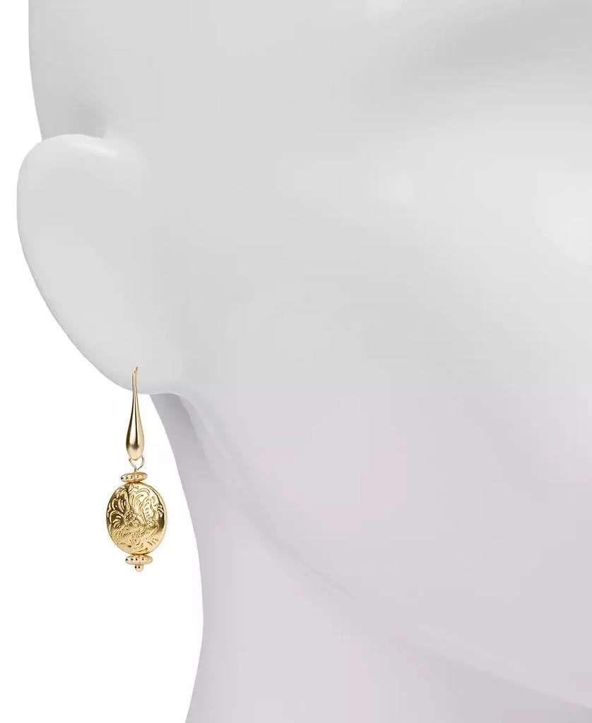 Patricia Nash Gold-Tone Etched Bead Drop Earrings 3