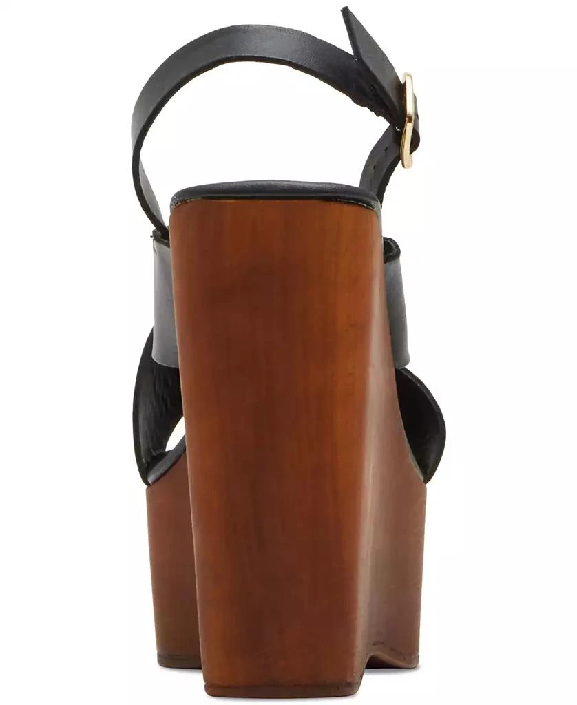 Steve Madden Women's Galaxy Wooden Platform Wedge Sandals 3
