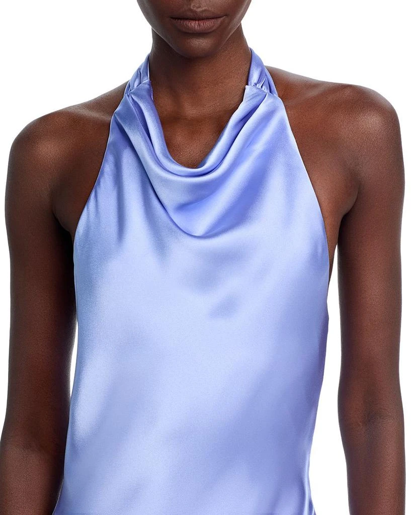 AQUA Charmeuse Halter Neck Long Dress - Exclusive - Dresses & Skirts - Free  Shipping - BeyondStyle