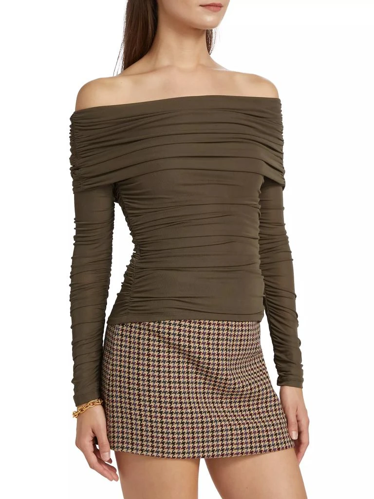 Ronny Kobo Harley Ruched Off-The-Shoulder Top 4