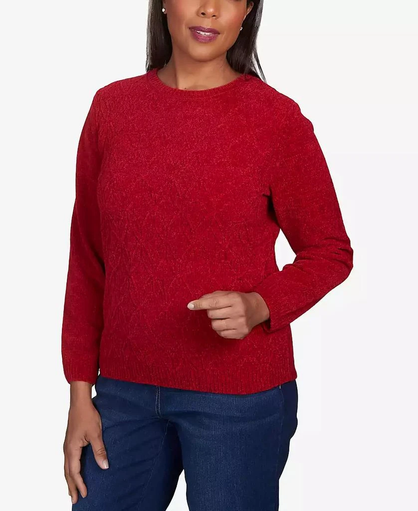 Alfred Dunner Women's Classic Chenille Pullover Sweater 4
