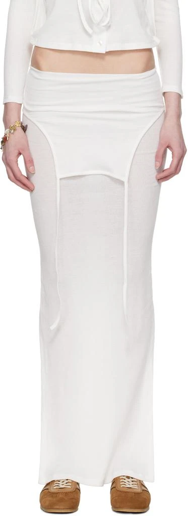 Eckhaus Latta White Flip Midi Skirt 1