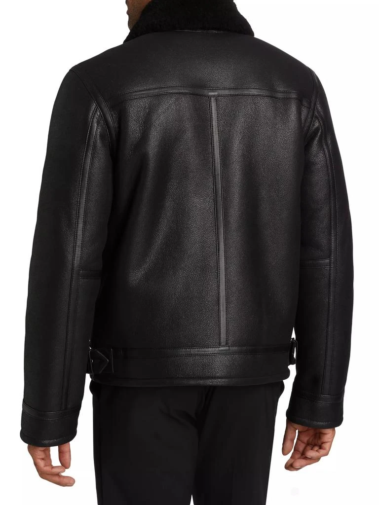 Saks Fifth Avenue COLLECTION Leather Aviator Jacket 5