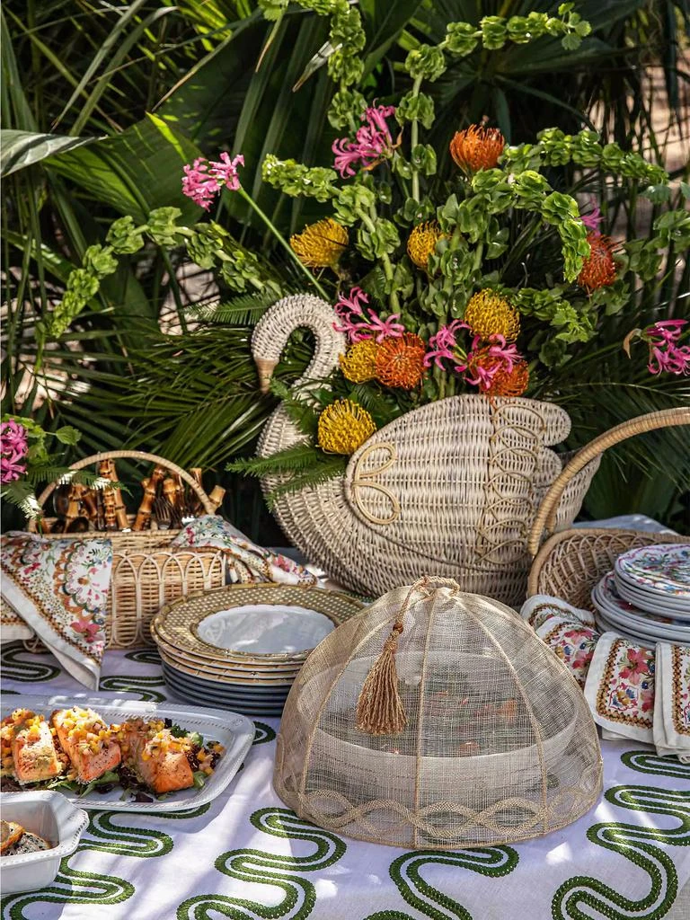 Juliska Provence Rattan Swan Basket 5
