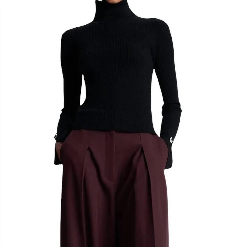 A.L.C. A.L.C. - Jett Cable Knit Merino Turtleneck Top 1