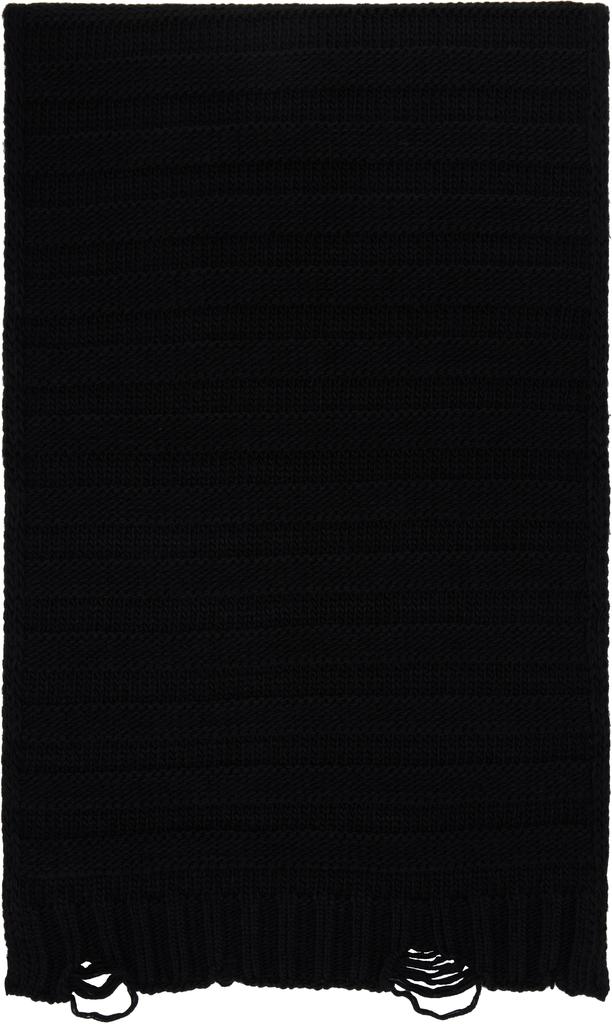 MM6 Black Wool Scarf