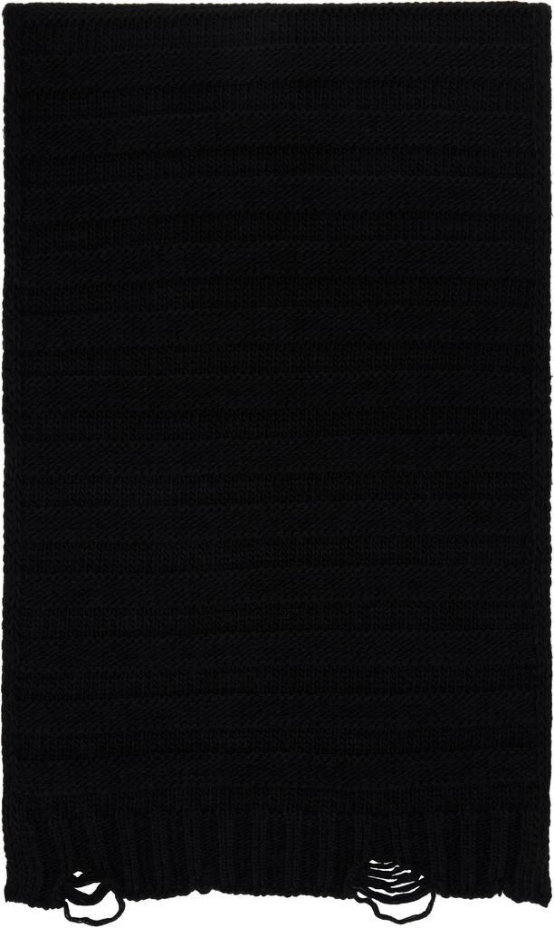 MM6 Black Wool Scarf 2