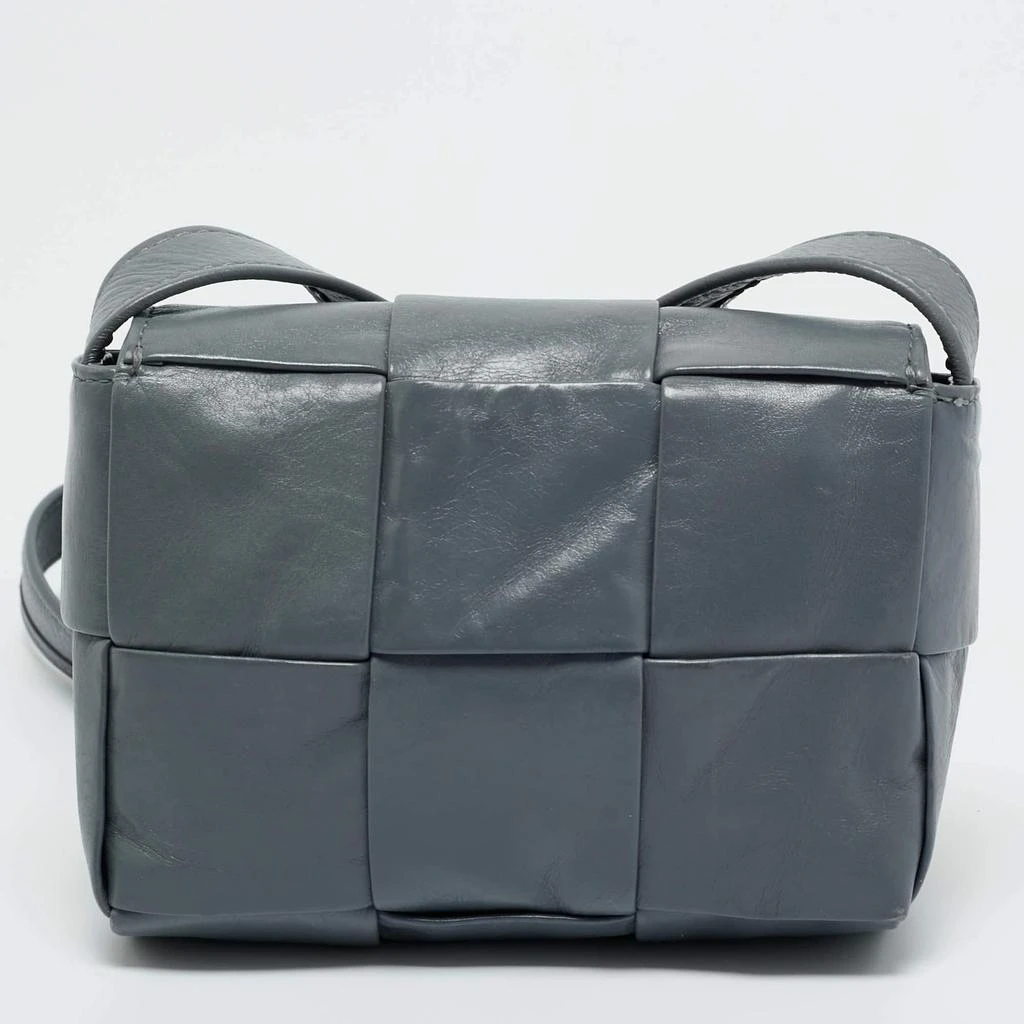 Bottega Veneta Bottega Veneta Grey Intrecciato Leather Mini Candy Cassette Crossbody Bag 4