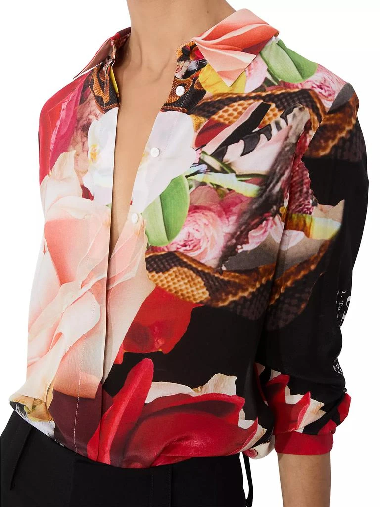 Alice + Olivia A+O x Kelly Dabbah Willa Floral Shirt 6