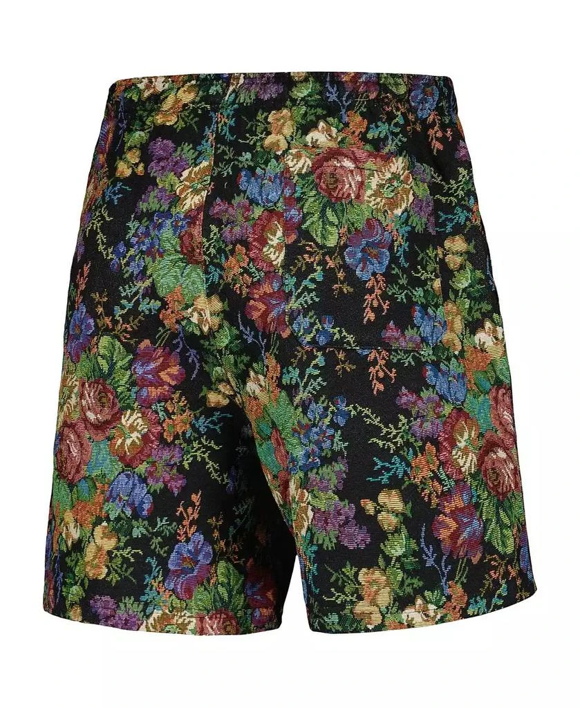 PLEASURES Men's Black Atlanta Braves Floral Shorts 3