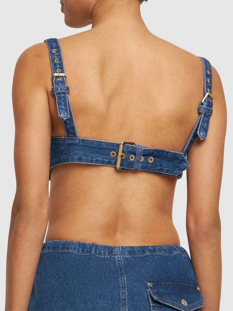 DION LEE Denim Bra Top 2