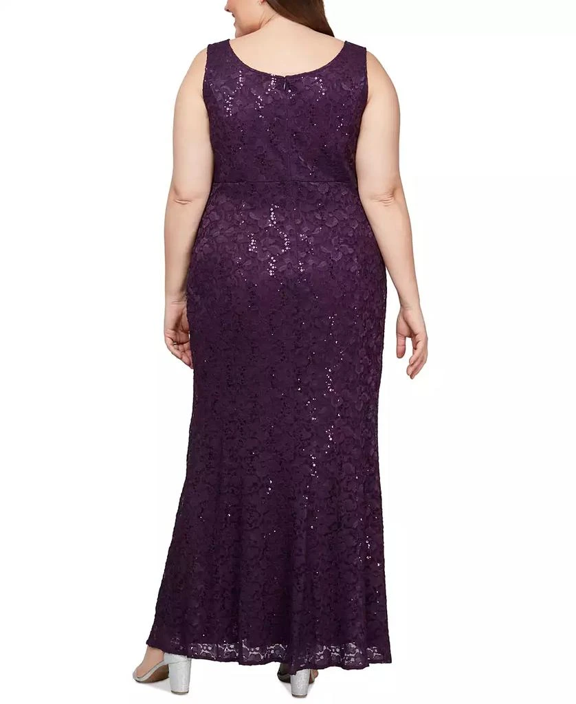 SL Fashions Plus Size Stretch Lace Gown & Jacket 4