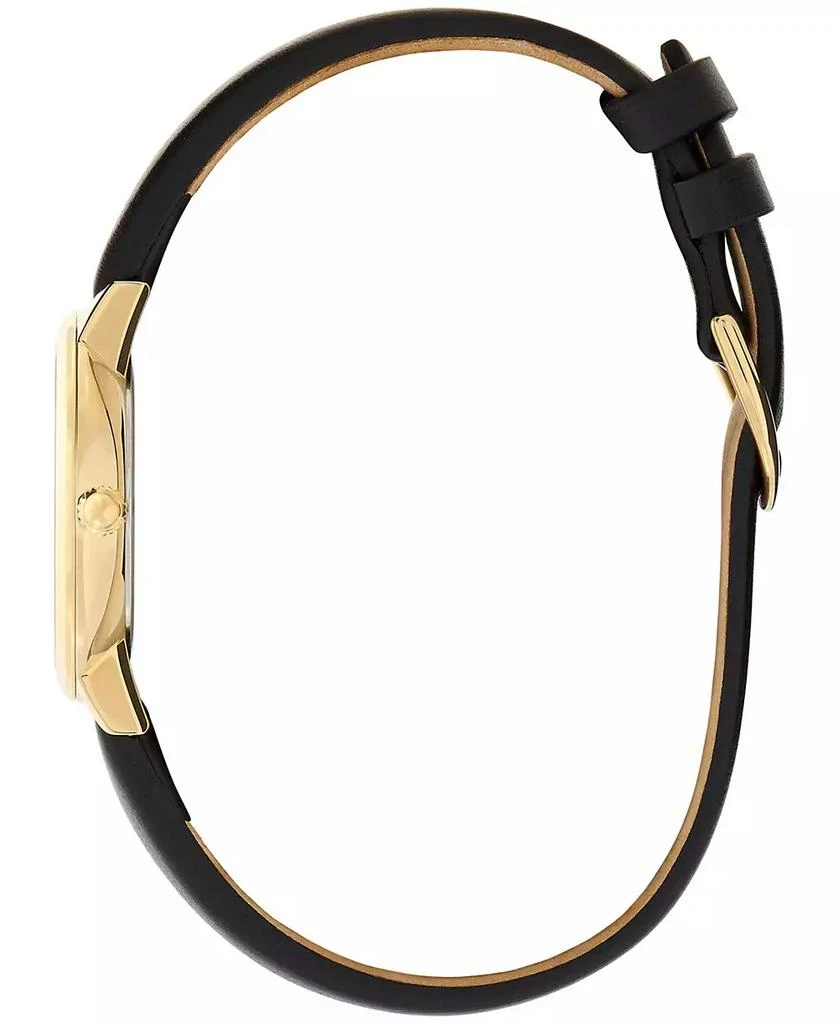 Olivia Burton Women's Ultra Slim Bee Black Leather Watch 28mm 3