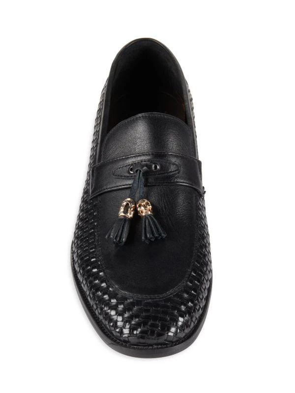 Robert Graham Hiatus Apron Toe Leather Tassel Loafers 5