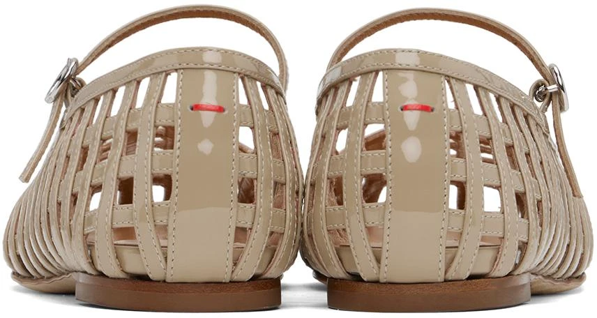 AEYDE Beige Uma Caged Mary-Jane Ballerina Flats 2