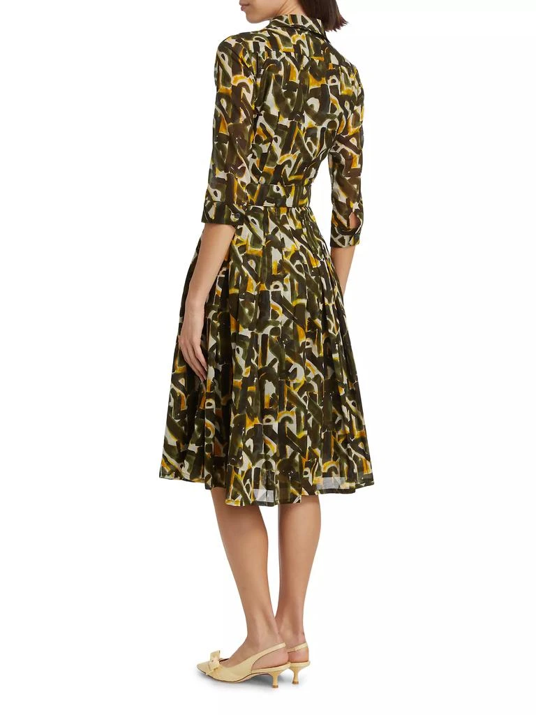 SAMANTHA SUNG Audrey Dot Cotton Shirtdress 5