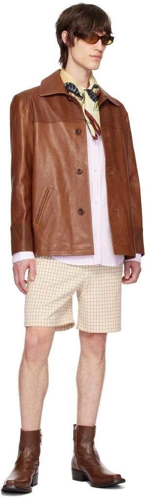 Drôle de Monsieur Beige 'Le Short Carreaux' Shorts 4