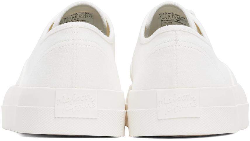 Maison kitsune white canvas sneakers best sale