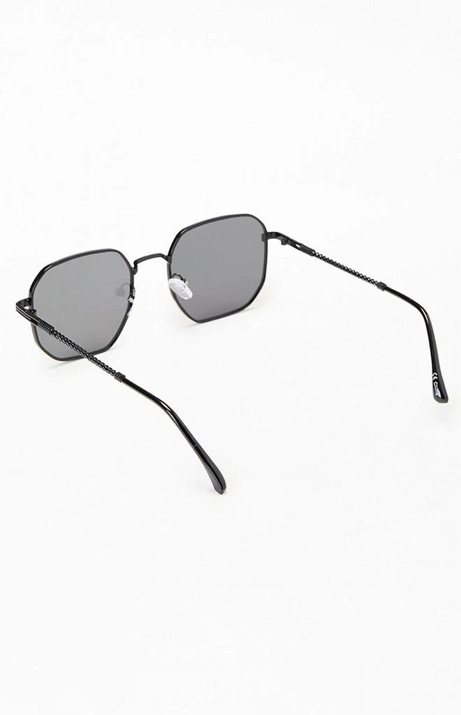 PacSun Black Metal Rectangle Frame Sunglasses 2