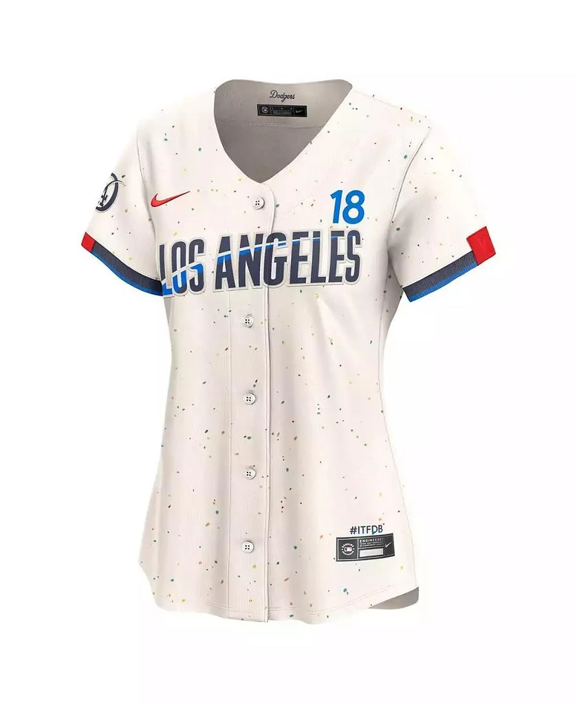 NIKE Women's Yoshinobu Yamamoto Cream Los Angeles Dodgers 2024 City Connect Limited Player Jersey 3