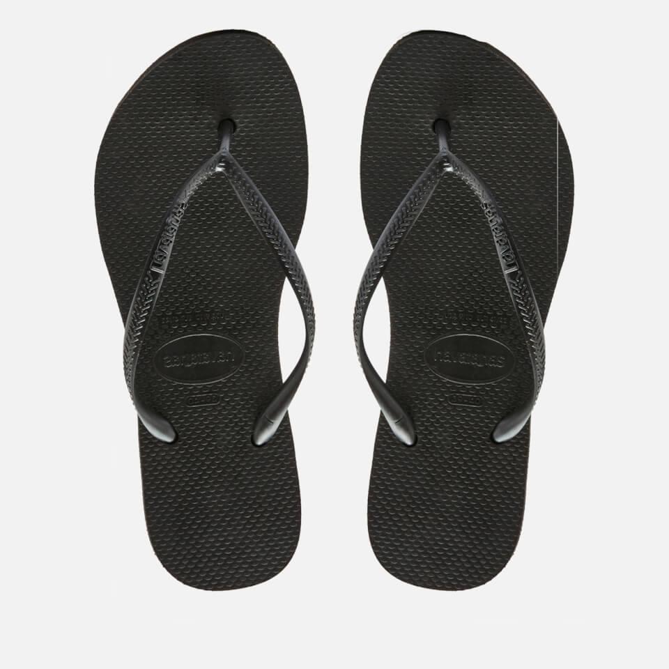 Havaianas HAVAIANAS WOMEN'S SLIM FLATFORM FLIP FLOPS - BLACK